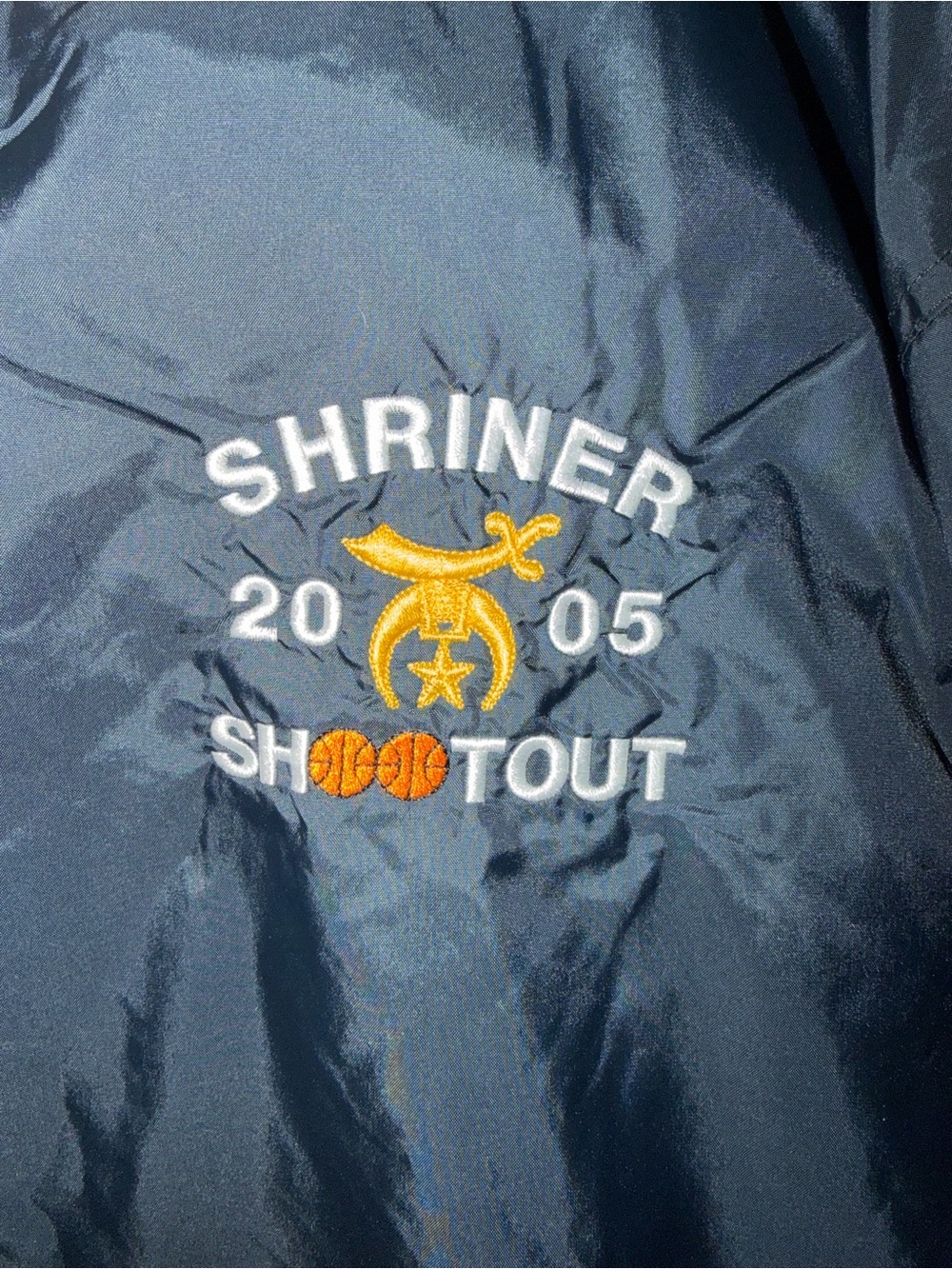Port and Company Navy Windbreaker with Yellow & White Trim - Picture 2 of 4